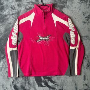 Vintage Y2K Skidoo Womens Quater Zip Pullover Sweater Size X-Large Pink